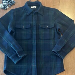 Taylor stitch maritime shirt jacket pine plaid M